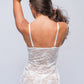 Back view of sheer white lace babydoll lingerie, ideal bridal nightwear.