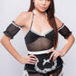 Sexy black maid roleplay babydoll dress with lace apron, perfect for cosplay nights and playful bedroom fantasies