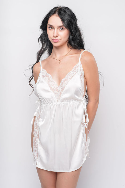 Side Knots Satin Nightwear
