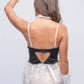 Back view of maid roleplay babydoll dress with lace trim, designed for fantasy play and seductive bedroom moments