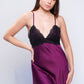 Sensual WINE babydoll nightwear with delicate lace, perfect for romantic date nights and honeymoons.