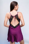 Elegant sheer WINE babydoll dress designed for anniversaries, intimate evenings, and bedroom romance.