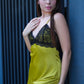 Elegant YELLOW GREEN babydoll dress designed for women, making anniversaries and date nights unforgettable.