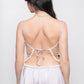 Back view of purple satin babydoll dress with lace tie-up, sexy bedroom lingerie.